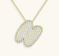 Sparkle Hailey Bubble Initial Necklace