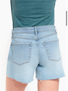 Loose Jean Shorts w/ Fray Hem 5"