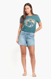 Loose Jean Shorts w/ Fray Hem 5"
