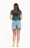 Loose Jean Shorts w/ Fray Hem 5"