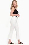 Luxe Demi Boot Jean with Cuff in White 26"