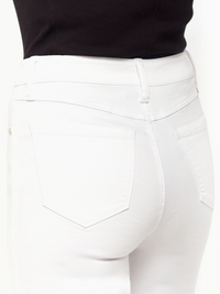 Luxe Demi Boot Jean with Cuff in White 26"