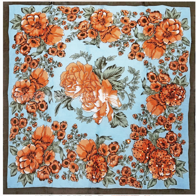 Beauty Hand Embellished Bandana Scarf