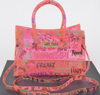 Concert Series Graffiti Satchel Bag - See Through