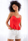 Spaghetti Strap Button Down Cami
