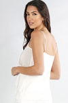 Silky Ruffle Lace Insert Camisole