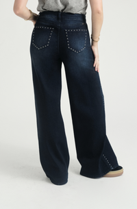 33" HR Wide Leg with Stud Details