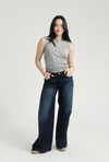33" HR Wide Leg with Stud Details