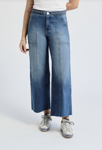 27" Wide Leg Braided Waistband