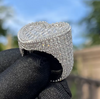 Iced Out Baguette Heart Ring