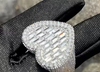 Iced Out Baguette Heart Ring