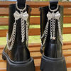 Boot Bling - Silver Bow -1pc