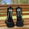 Boot Bling - Silver Bow -1pc