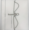 Boot Bling - Silver Bow -1pc