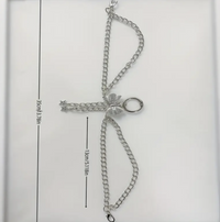 Boot Bling - Silver Bow -1pc