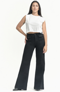 32" Belle Jean Double Front Pocket with Flare - 2 Colors