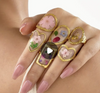 Pressed Flower Adjustable Ring