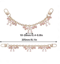 Pink Flower Purse Charm - Designer Inspired