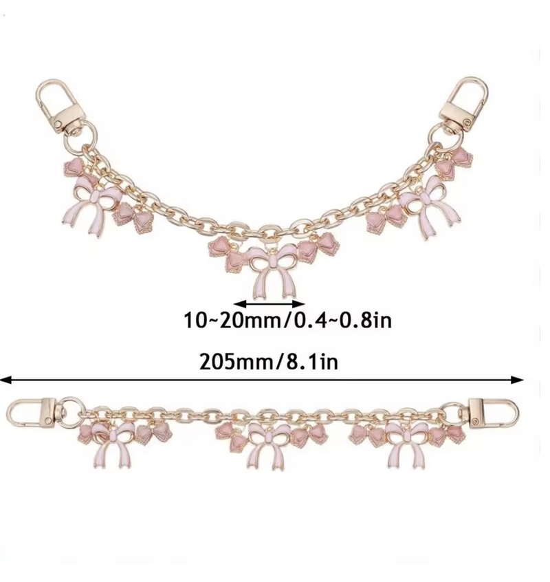 Pink Flower Purse Charm - Designer Inspired