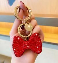Rhinestone Bow Keychain & Purse Charm