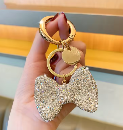 Rhinestone Bow Keychain & Purse Charm