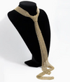 Rhinestone Chainmail Double Tie Necklace