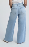 High Rise Wide Leg Crop Tuxedo Jeans
