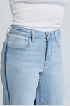 High Rise Wide Leg Crop Tuxedo Jeans