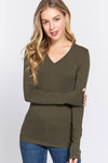 Long Sleeve V-neck Top