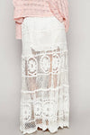 Long Crochet A-Line Boho Skirt