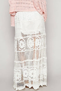 Long Crochet A-Line Boho Skirt
