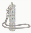 Rhinestone Triple Pill Holder Keychain with Strap