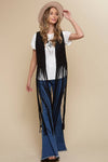 Long Vegan Suede Friend Vest