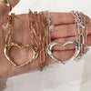 "Love" Open Heart Long Chain Necklace