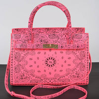 Neon Bandana Print Tote Bag