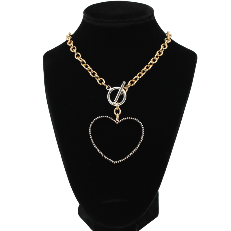 "Love Always" Open Heart Choker Necklace