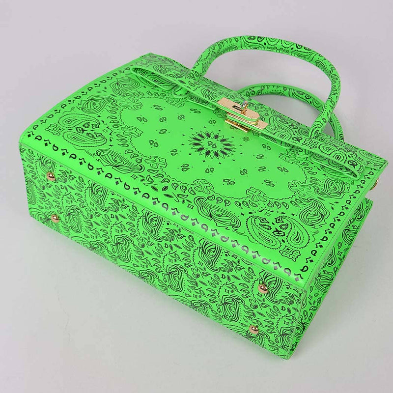 Neon Bandana Print Tote Bag