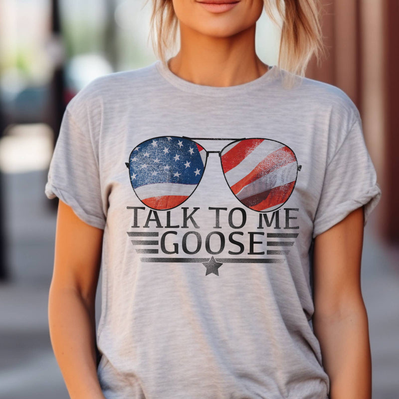 "Talk to Me Goose" Patriotic Graphic Tee