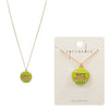 Tennis Ball Enamel Charm Necklace