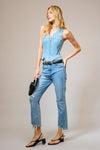 Corset Fitted Denim Vest