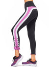 Pink Striped Tie Legging
