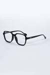 Black Rhinestone Large Frame Round Readers
