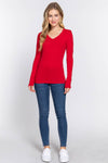 Long Sleeve V-neck Top