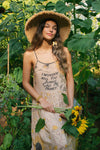 Milk & Honey Bohéme Long Maxi Slip Dress w/ Bee & Sunflowers