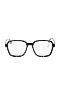 Black Rhinestone Large Frame Round Readers