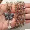 "Joy" Butterfly Long Rosary Chain Necklace