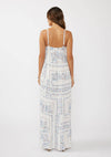 Hi-Lo Spaghetti Strap Patchwork Ruffle Maxi Dress