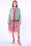 Lucinda Embroidered Denim Motorcycle Jacket