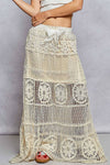 Long Crochet A-Line Boho Skirt