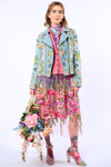 Lucinda Embroidered Denim Motorcycle Jacket